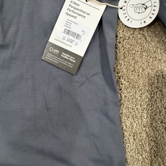 Vuori Slate Gray Ribbed Henley - Picture 2 of 5